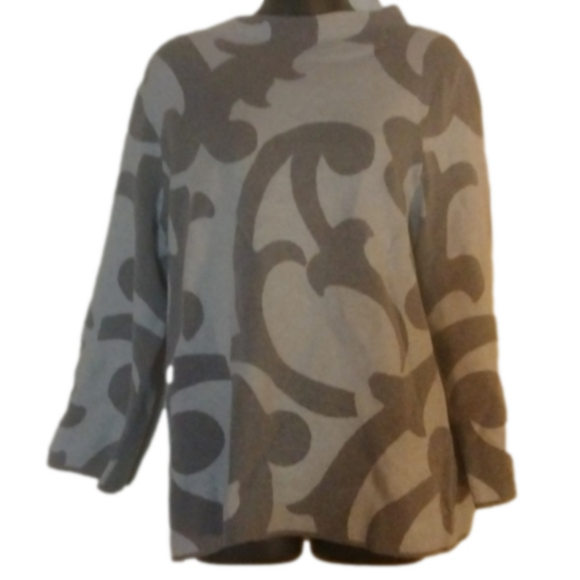 Chico's Sweaters - Chico's size 2 pretty sweater. Great design and colors of grey. Classic look.